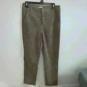 UNIQ | Women's Olive Green Corduroy Straight Leg Pants  Size Medium